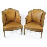 PAIR OF 19TH-CENTURY HIDE UPHOLSTERED CHAIRS