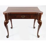 GEORGE II PERIOD RED WALNUT GAMES TABLE