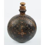 19TH-CENTURY INDIAN POLYCHROME TOLEWARE MOONFLASK