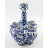 CHINESE BLUE AND WHITE TULIP VASE