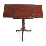 REGENCY PERIOD MAHOGANY TELESCOPIC READING TABLE