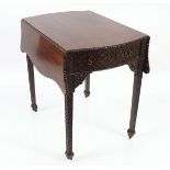 GEORGE III MAHOGANY CHIPPENDALE PEMBROKE TABLE