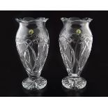 PAIR OF WATERFORD GLASS VASES