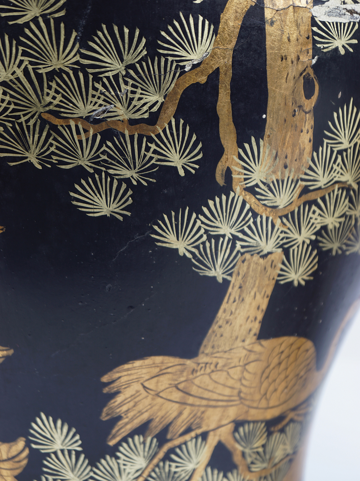 PAIR JAPANESE LACQUERED VASE-STEMMED TABLE LAMPS - Image 3 of 4