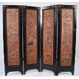 CHINESE QING PERIOD SILK EMBROIDERED PANELS
