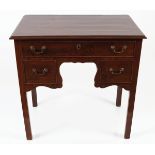 GEORGE III PERIOD MAHOGANY KNEEHOLE WRITING TABLE