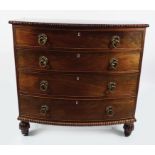 REGENCY MAHOGANY BOW FRONT CHEST