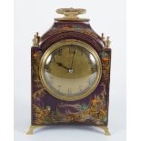 LATE 19TH-CENTURY LACQUERED BRACKET CLOCK