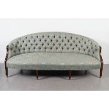 PAIR OF GEORGE III STYLE HUMP BACK SETTEES