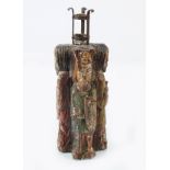 EARLY CARVED WOOD POLYCHROME SCULPTURE