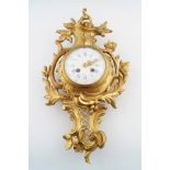 19TH-CENTURY ORMOLU CASED CARTEL CLOCK