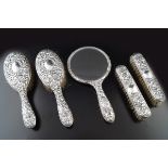 19TH-CENTURY SILVER VANITY SET