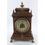 19TH-CENTURY BRASS MOUNTED OAK BRACKET CLOCK