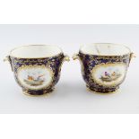 PAIR OF 19TH-CENTURY CROWN DERBY CACHE POTS