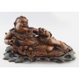 CHINESE QING HARDWOOD BUDDHA