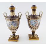 PAIR OF 19TH-CENTURY SEVRES URNS
