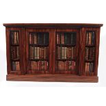 WILLIAM IV PERIOD ROSEWOOD DWARF LIBRARY BOOKCASE