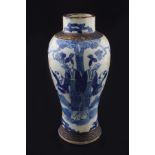 CHINESE QING BLUE AND WHITE VASE