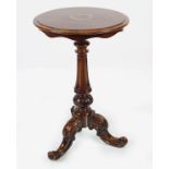 VICTORIAN WALNUT AND MARQUETRY OCCASIONAL TABLE