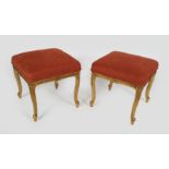 PAIR OF 18TH-CENTURY CARVED GILT WOOD STOOLS