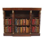 NAPOLEON III MAHOGANY BREAKFRONT DWARF BOOKCASE