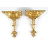 PAIR OF GEORGE III GILTWOOD WALL BRACKETS