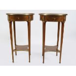 PAIR OF BRASS MOUNTED KINGWOOD PEDESTALS