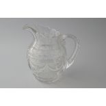 WATERFORD CRYSTAL ART GLASS WATER JUG