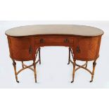 EDWARDIAN PERIOD SATINWOOD AND INLAID DESK