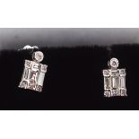 18 CT WHITE GOLD DIAMOND EARRINGS