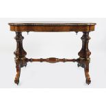 19TH-CENTURY ORMOLU MOUNTED WALNUT LIBRARY TABLE