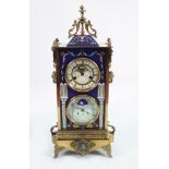 EDWARDIAN COMBINATION BAROMETER/MANTLE CLOCK