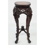 19TH-CENTURY CHINESE HARDWOOD PEDESTAL