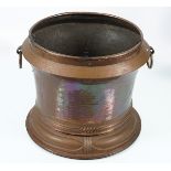 LARGE 19TH-CENTURY COPPER LOG BARREL