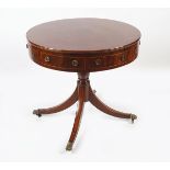 REGENCY PERIOD MAHOGANY DRUM TABLE