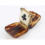 FAUX TORTOISESHELL TRAVEL POCKET BRIDGE MARKER