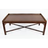 CHINESE CHIPPENDALE STYLE MAHOGANY COFFEE TABLE