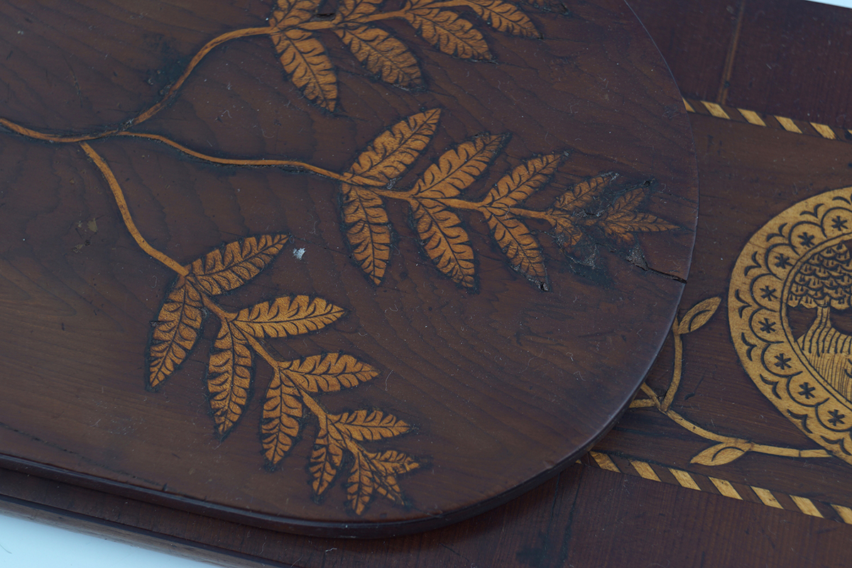 KILLARNEY ARBUTUS & MARQUETRY BOOK SLIDE - Image 4 of 6