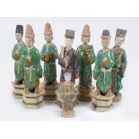 COLLECTION OF EIGHT CHINESE MING SANCAI FIGURES