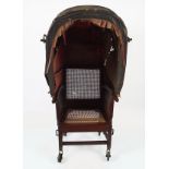 GEORGE III MAHOGANY CAMPAIGN SEDAN CHAIR