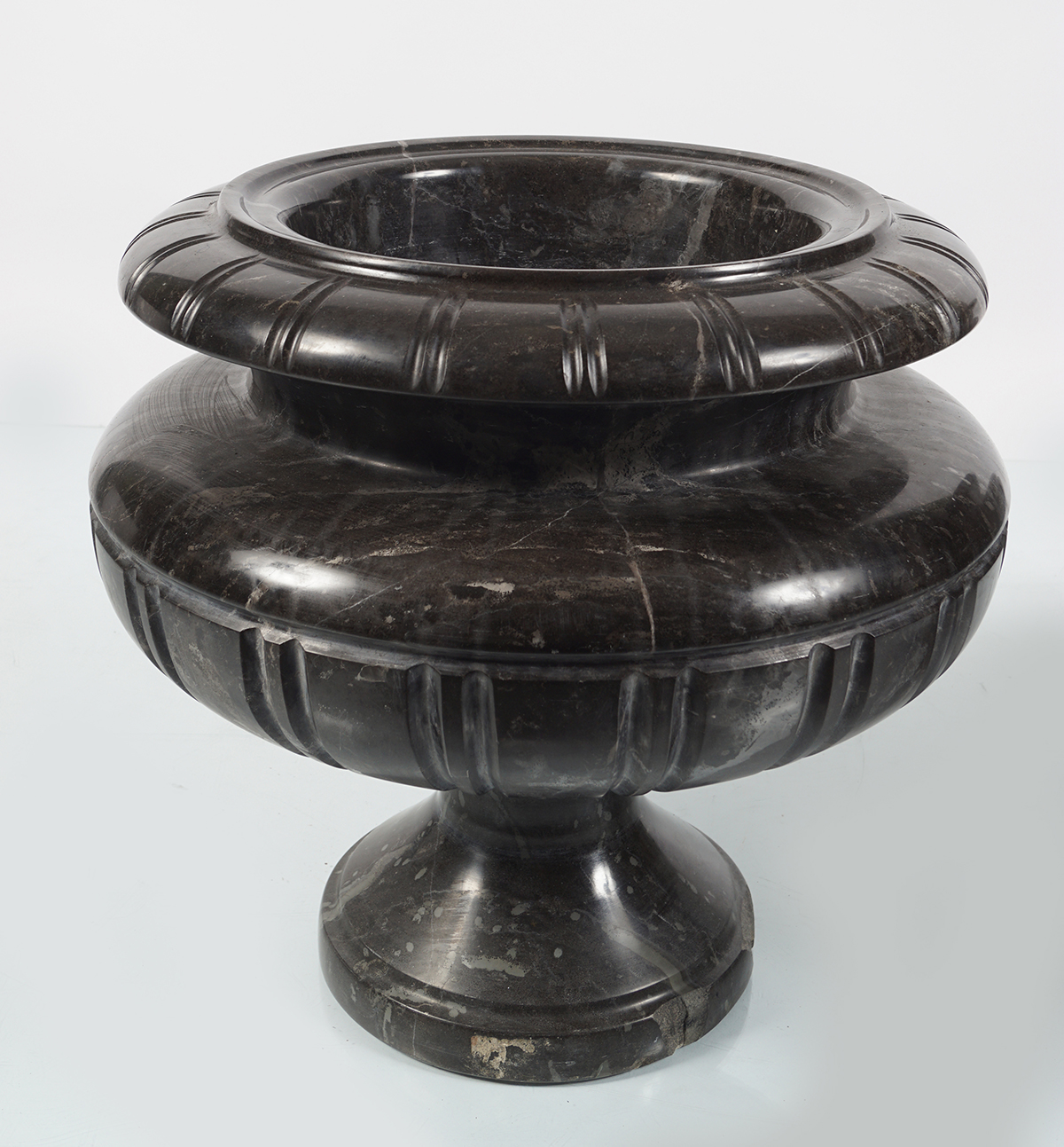 PAIR 19TH CENTURY GREEN MARBLE URNS - Image 3 of 5