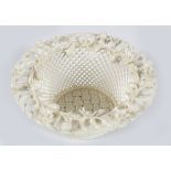 FIRST PERIOD BELLEEK BASKET, (1863-1890)