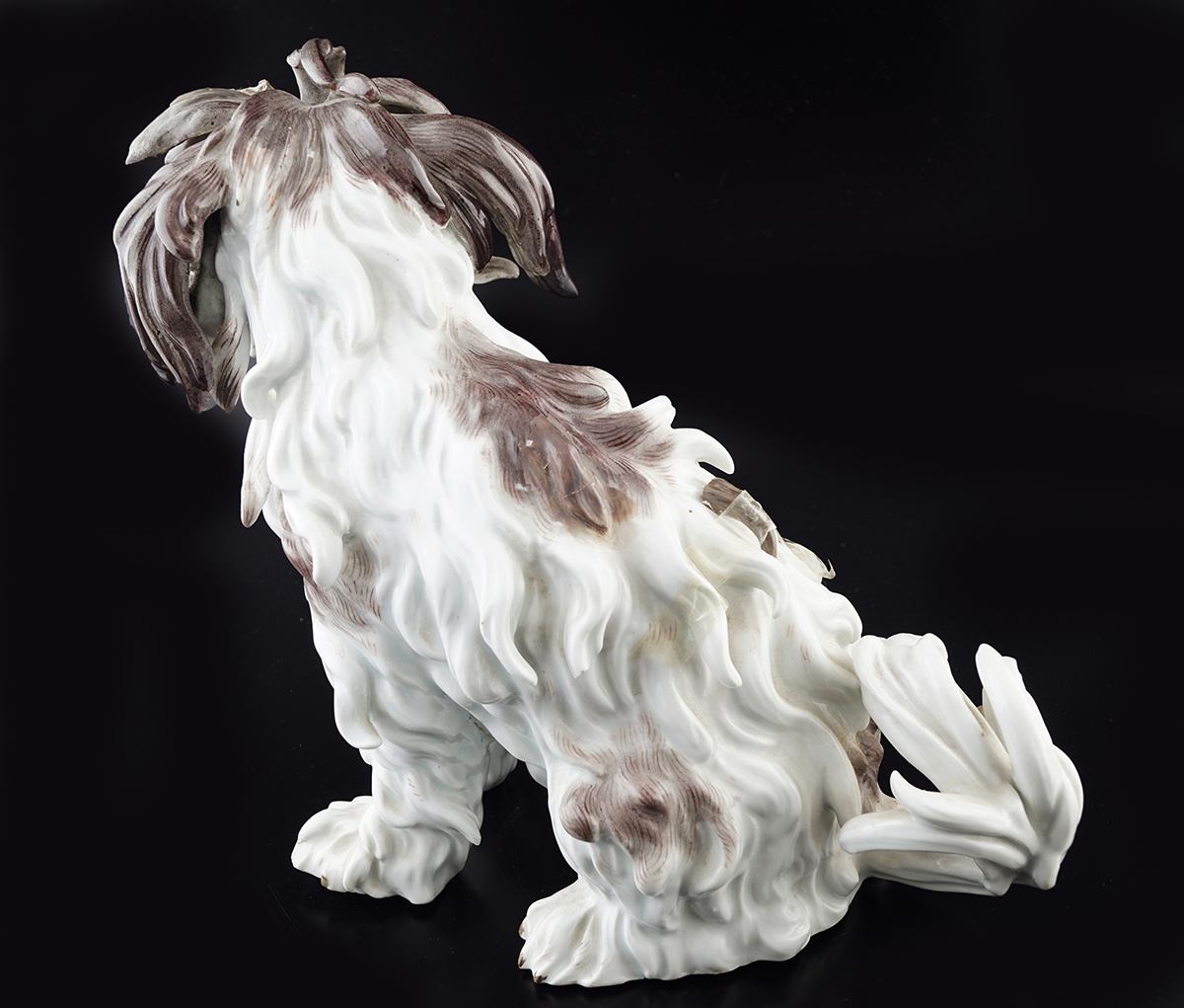 19TH-CENTURY MEISSEN PORCELAIN DOG - Image 3 of 4