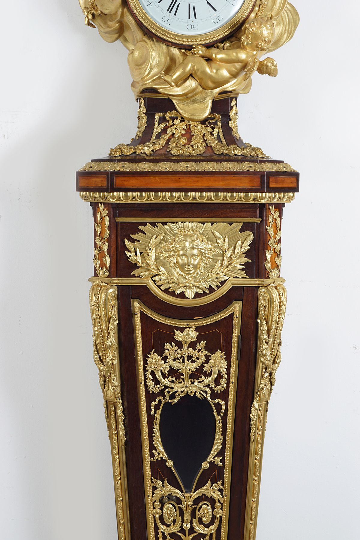 19TH-CENTURY ORMOLU MOUNTED KINGWOOD LONG CASE CLOCK - Image 3 of 9