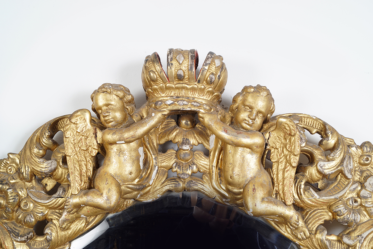 18TH CENTURY ITALIAN CARVED GILTWOOD MIRROR - Image 2 of 7