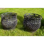 PAIR OF VICTORIAN CAST IRON JARDINIéRES