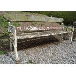 19TH-CENTURY DUBLIN CAST IRON PARK BENCH