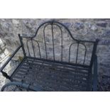 PAIR OF METAL GARDEN BENCHES