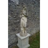 NEO-CLASSICAL MOULDED STONE FIGURE