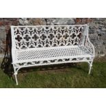 HEAVY CAST IRON TRACERY BENCH